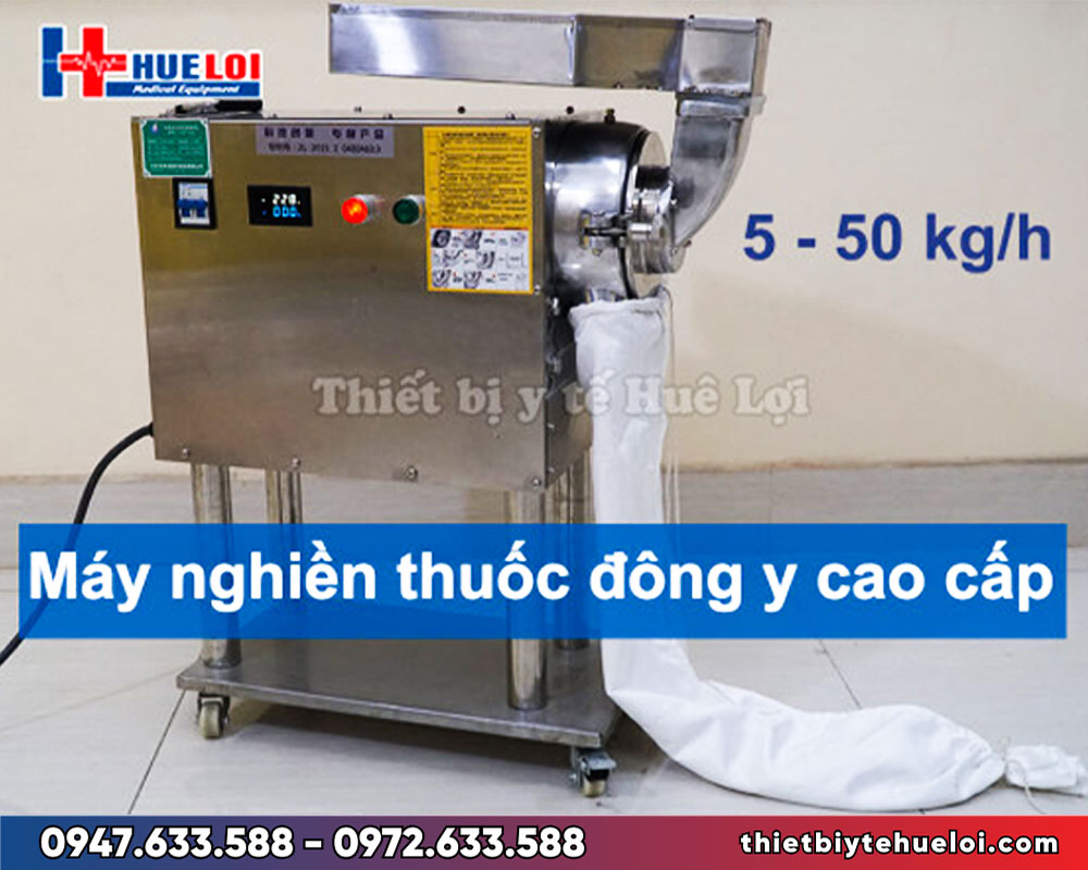 Máy tán thuốc bắc dạng bột cao cấp